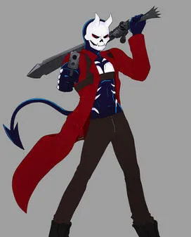 Flat color lineart commission example